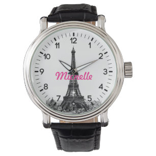 Personalisiert Eiffelturm Paris Armbanduhr