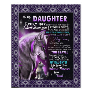 Personalisiert ein Brief an meine Tochter Fotodruck