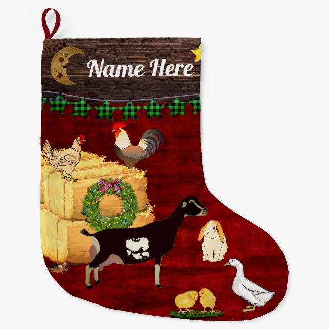 Personalisiert - Ein Land Weihnachten La Mancha Zi Großer Weihnachtsstrumpf (Vorderseite)