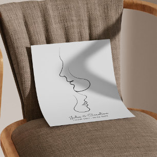 Personalisiert, eine Linie, Liebe, Boho, Arabisch Fotodruck