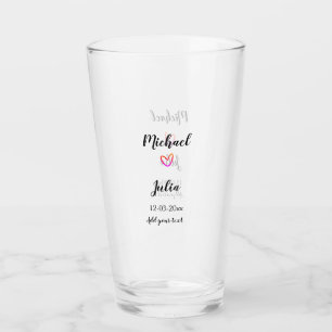 personalisiert einfache minimal fügen Sie Ihren Na Glas