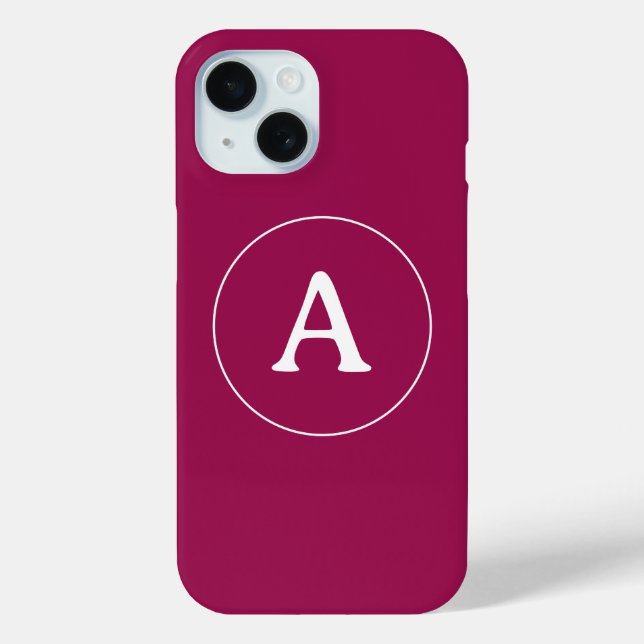 Personalisiert-Einfache Monogramm Case-Mate iPhone Hülle (Rückseite)