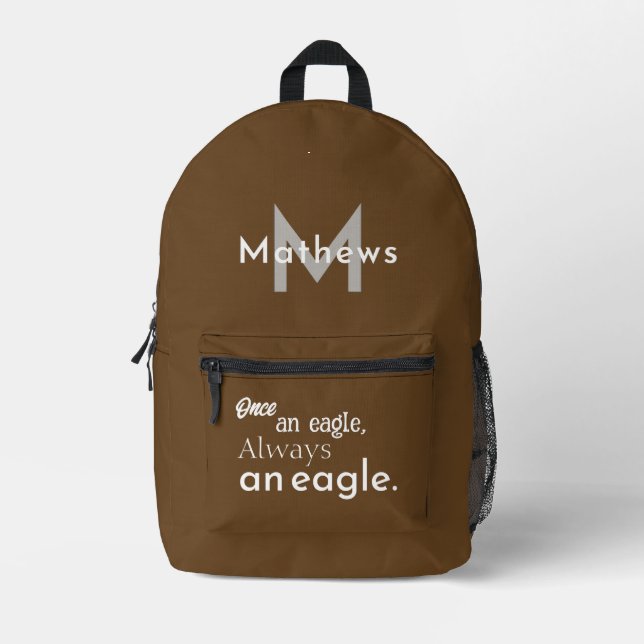 Personalisiert einmal ein Adler, immer ein Adler.  Bedruckter Rucksack (Vorderseite)