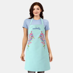 Personalisiert Elegant Feminine botanischer Blumen Schürze