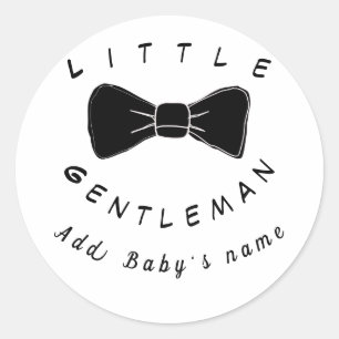 Personalisiert Elegant Little Gentleman Runder Aufkleber