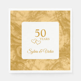 Personalisiert Elegant Modernes Party zum 50. Jubi Serviette