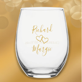 Personalisiert Elegant Modernes Party zum 50. Jubi Weinglas Ohne Stiel