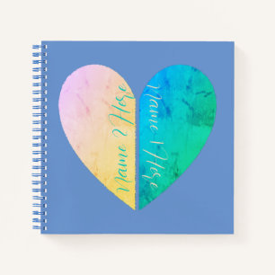 Personalisiert Elegant Seiner und ihrer Halbherzen Notizbuch