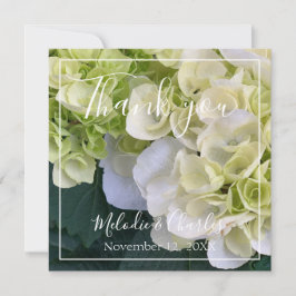 Personalisiert Elegant White Hydrangea Vielen Dank Dankeskarte