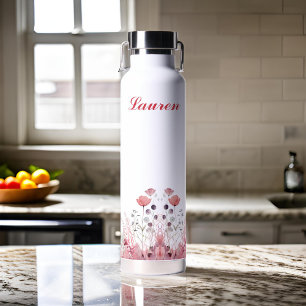 Personalisiert Elegante Flora Minimalistisch Niedl Trinkflasche