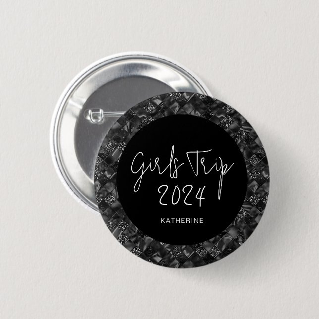 Personalisiert Elegante Girls Tour Imitate Glitzer Button (Vorne & Hinten)