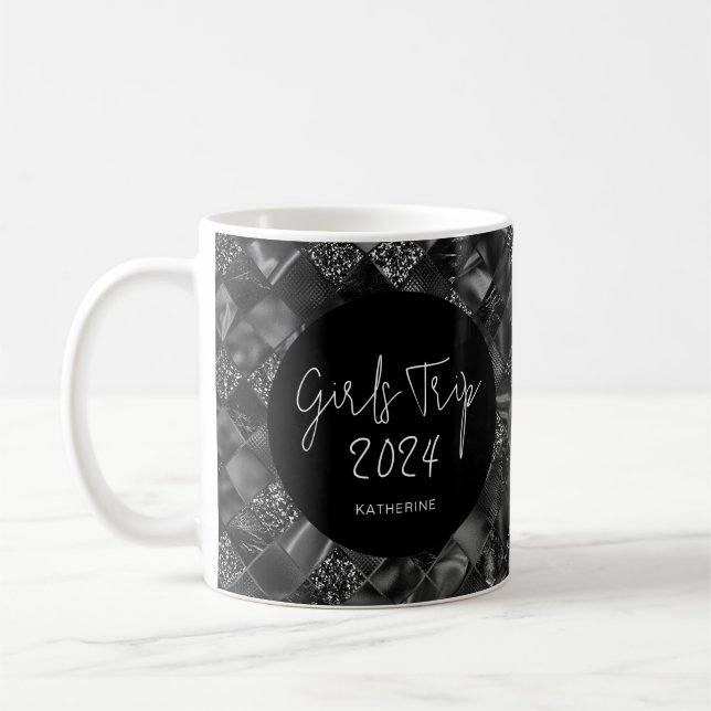 Personalisiert Elegante Girls Tour Imitate Glitzer Kaffeetasse (Links)