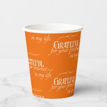 Personalisiert Elegante Grateful Erntedank Orange
