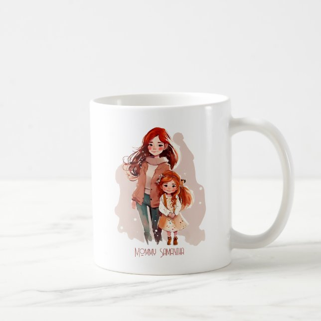 Personalisiert Elegante Mutter und Tochter Kaffeetasse (Rechts)