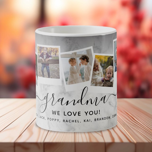 Personalisiert Elegante Oma Foto Collage Familie Kaffeetasse (Von Creator hochgeladen)