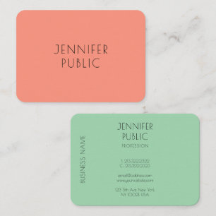 Personalisiert Elegante Trend-Farben Moderne, einf Visitenkarte