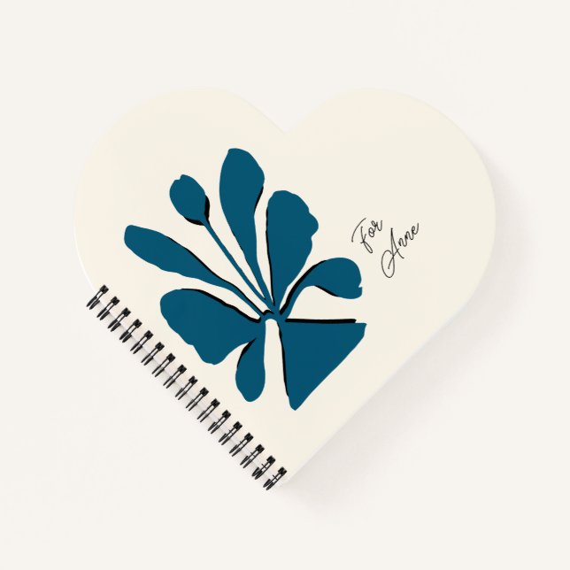 Personalisiert Elegantes Bloom Notizbuch (Vorderseite)