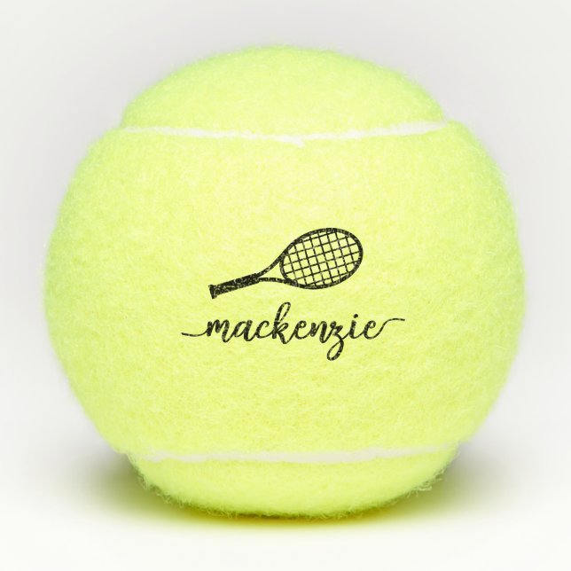 Personalisiert Elegantin Feminine Moderner Name Tennisbälle (Vorderseite)