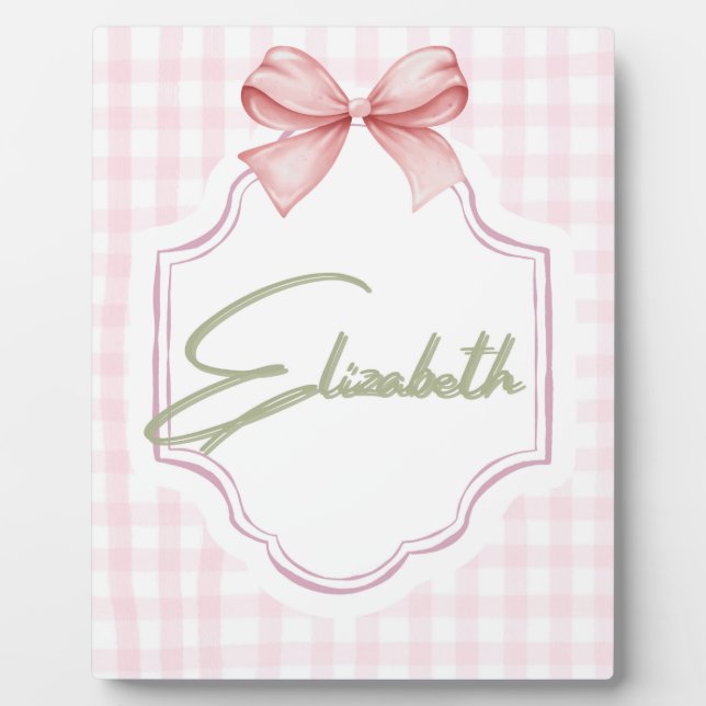 Personalisiert Elizabeth Baby Girl Kinderzimmer Gi Fotoplatte (Vorderseite)