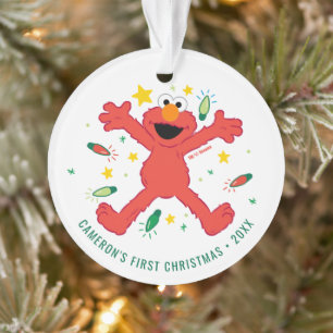 Personalisiert Elmo Christmas Name und Foto Ornament