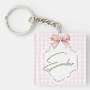Personalisiert Ember Baby Girl Kinderzimmer Bow&Gi Schlüsselanhänger