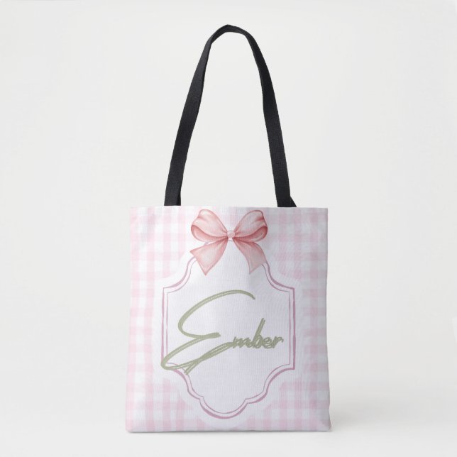 Personalisiert Ember Baby Girl Kinderzimmer Bow&Gi Tasche (Vorderseite)