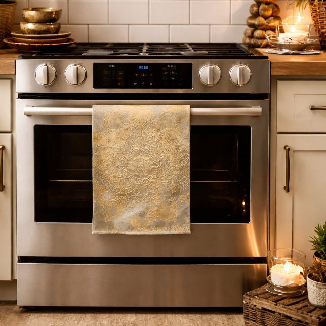 Personalisiert Embossed Mandala | Elegant Boho Gif Geschirrtuch (Von Creator hochgeladen)