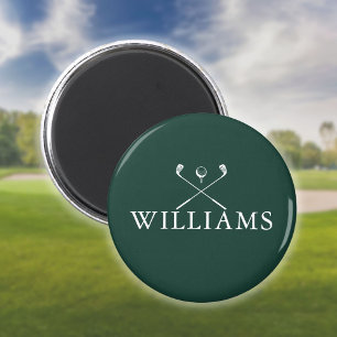 Personalisiert Emerald Green Name Golf Clubs Magnet