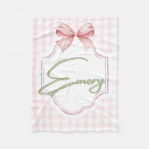 Personalisiert Emery Baby Girl Kinderzimmer Bow&Gi Fleecedecke