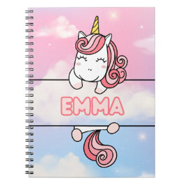 Personalisiert Emma Unicorn Girlie Notebook Notizblock