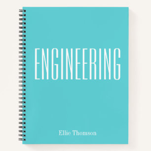 Personalisiert Engineering Graph Paper Simple Aqua Notizbuch