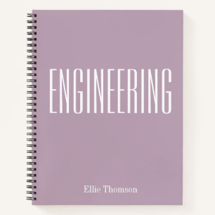 Personalisiert Engineering Graph Paper Simple Lila Notizbuch