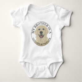 Personalisiert Englisch Golden Retriever Baby Strampler