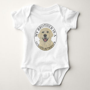 Personalisiert Englisch Golden Retriever Baby Strampler