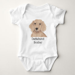 Personalisiert Englisch Red Dackel Dog Baby Strampler