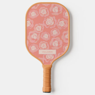Personalisiert Englisch Rose Blumengarten Pickleball Schläger
