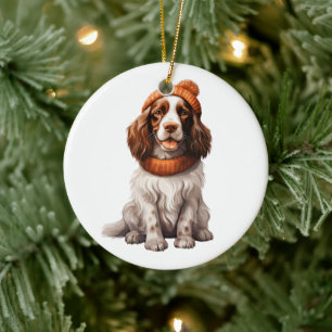 Personalisiert Englisch Springer Spanisch Dog Art Keramik Ornament
