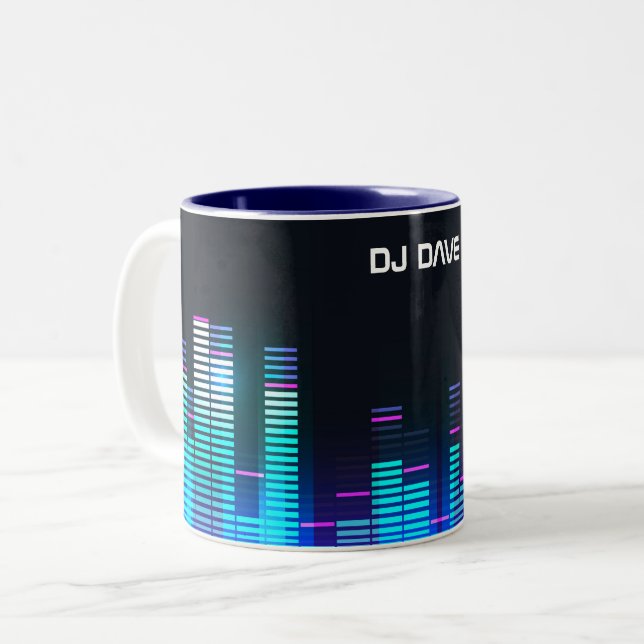 Personalisiert Equalizer-Tasse Zweifarbige Tasse (Vorderseite Links)