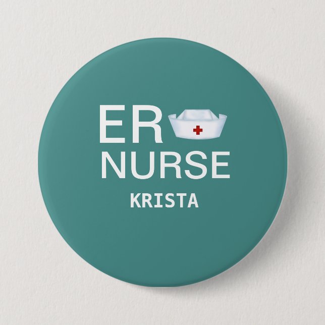 Personalisiert ER Nurse Button (Vorderseite)