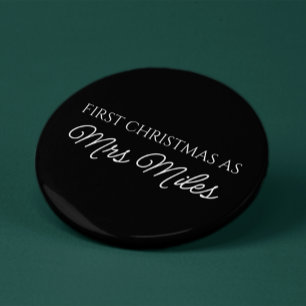 Personalisiert "Erste Weihnachten als Frau" Name Button