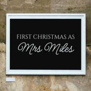 Personalisiert "Erste Weihnachten als Frau" Name Poster