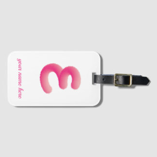 personalisiert erster mit furinrosa E Monogramm Gepäckanhänger