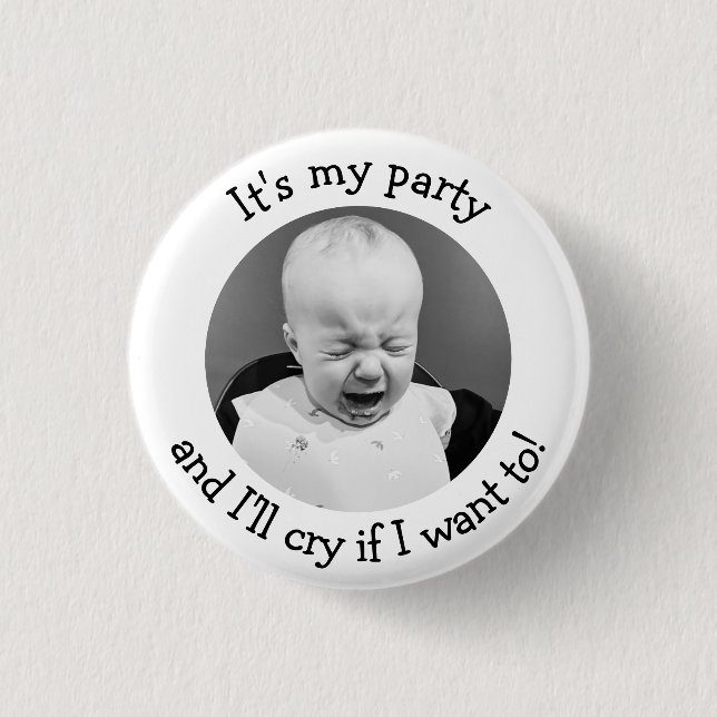 Personalisiert Es ist mein Party Foto Button (Vorderseite)