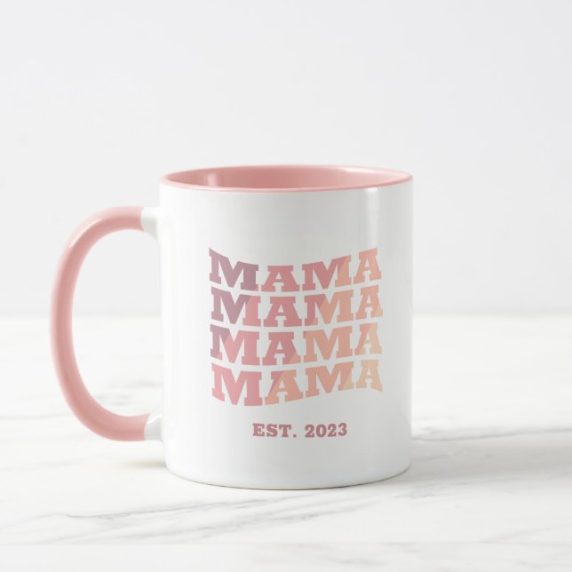 Personalisiert etabliertes Mama Tasse (Links)