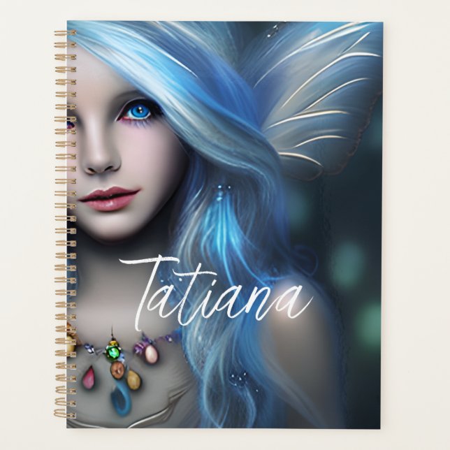Personalisiert Ethereal Mystical Blue Fairy Planer (Vorderseite)