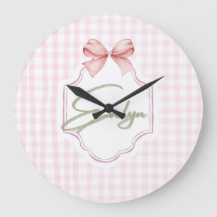 Personalisiert Evelyn Baby Girl Kinderzimmer Bow&G Große Wanduhr
