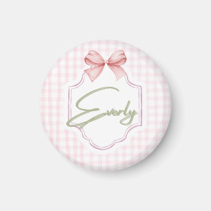 Personalisiert Everly Baby Girl Kinderzimmer Bow&G Magnet