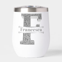 Personalisiert F Initial Silver Monogram Ihr Name