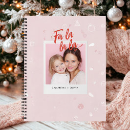 Personalisiert Fa La La La La La Pink Weihnachtsfe Notizbuch