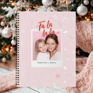 Personalisiert Fa La La La La La Pink Weihnachtsfe Notizbuch